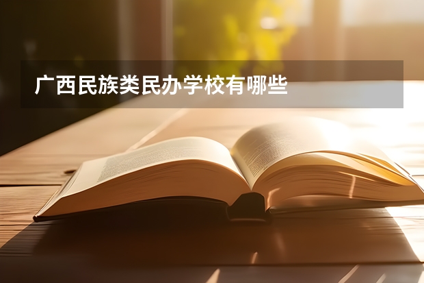 广西民族类民办学校有哪些
