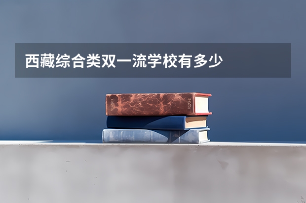 西藏综合类双一流学校有多少