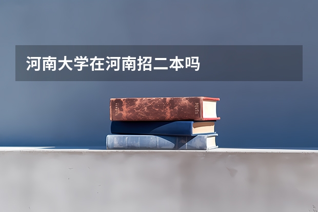 河南大学在河南招二本吗