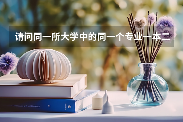 请问同一所大学中的同一个专业一本二本有什么区别