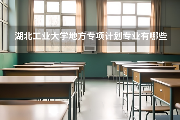 湖北工业大学地方专项计划专业有哪些