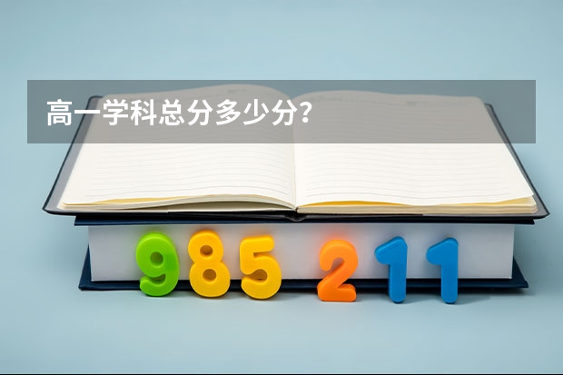 高一学科总分多少分？