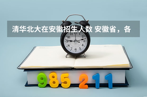 清华北大在安徽招生人数 安徽省，各高校强基计划分省招生计划？