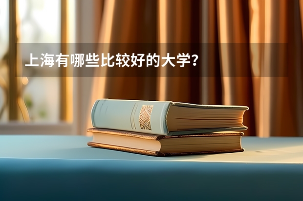 上海有哪些比较好的大学？