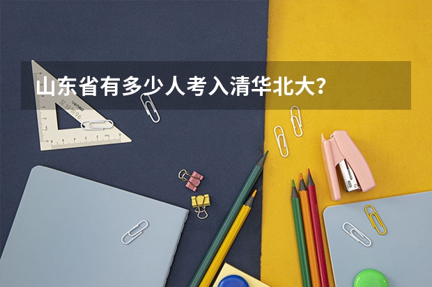 山东省有多少人考入清华北大？