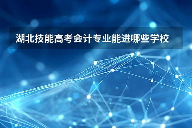 湖北技能高考会计专业能进哪些学校