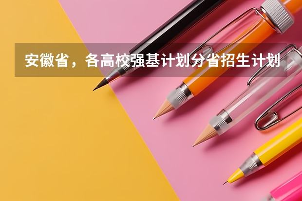安徽省，各高校强基计划分省招生计划？ 人民大学强基计划入围分数线