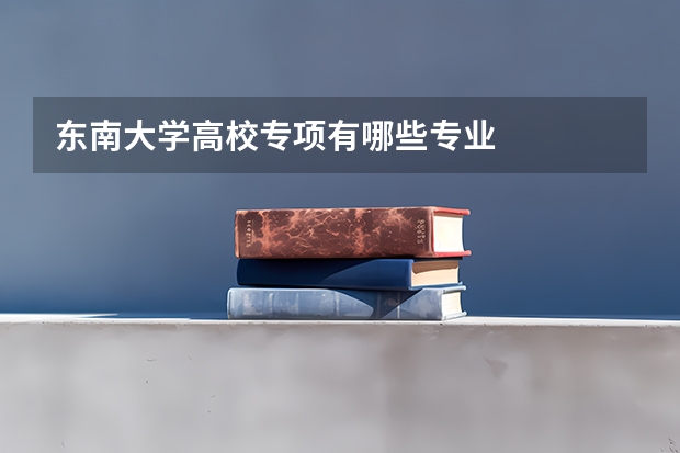 东南大学高校专项有哪些专业