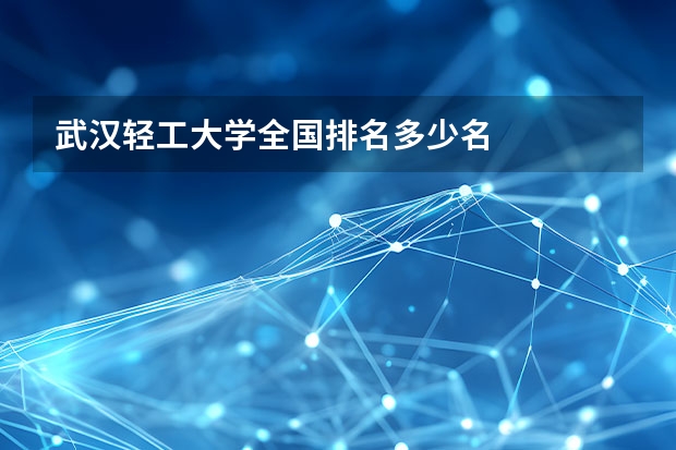 武汉轻工大学全国排名多少名