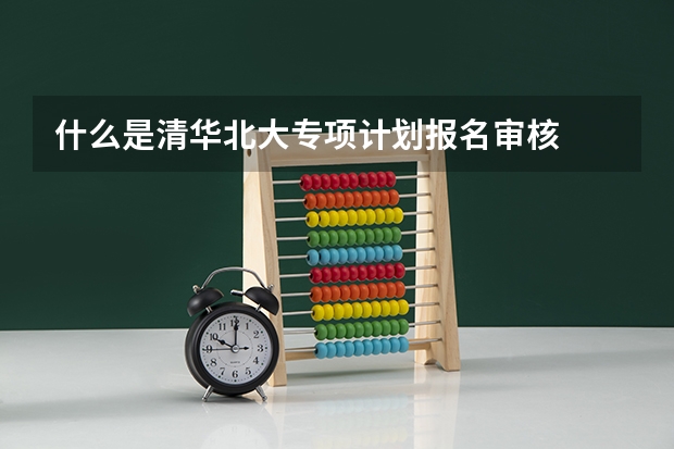 什么是清华北大专项计划报名审核