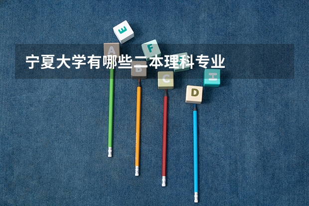 宁夏大学有哪些二本理科专业