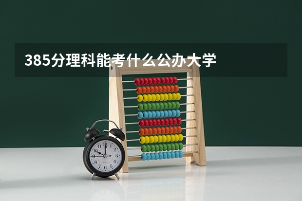 385分理科能考什么公办大学