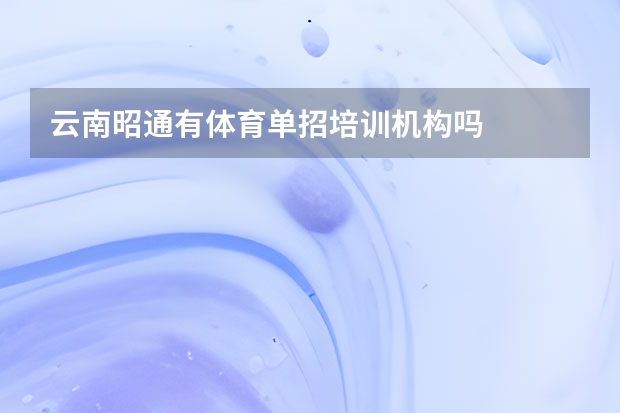 云南昭通有体育单招培训机构吗