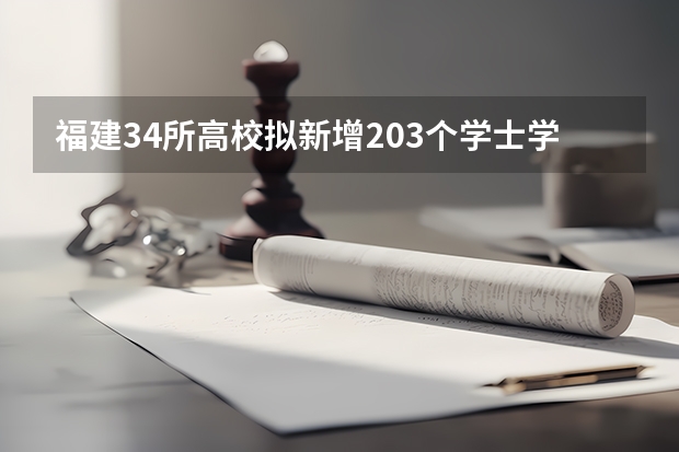 福建34所高校拟新增203个学士学位授权专业!有你的学校吗?