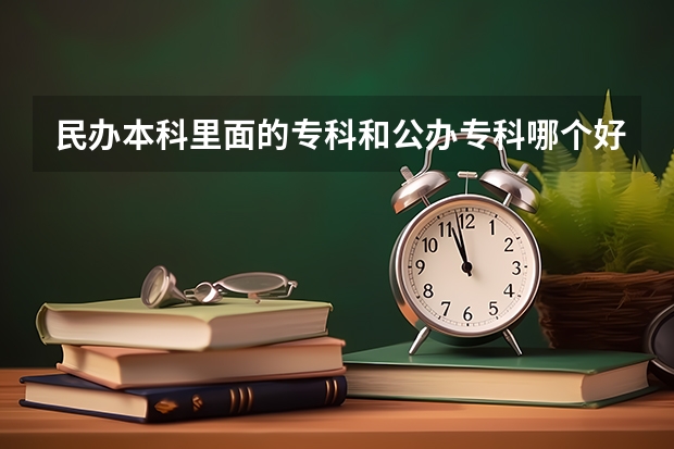 民办本科里面的专科和公办专科哪个好