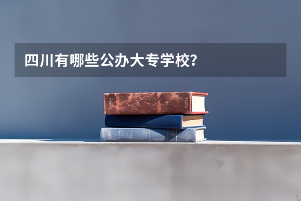 四川有哪些公办大专学校？