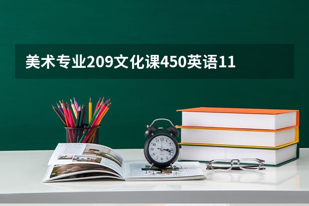 美术专业209文化课450英语110分能上什么大学