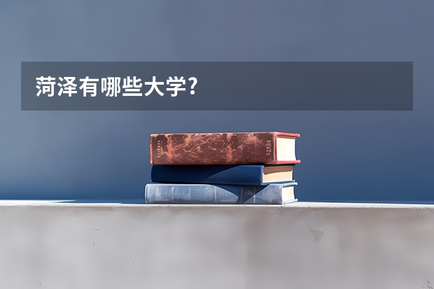 菏泽有哪些大学?
