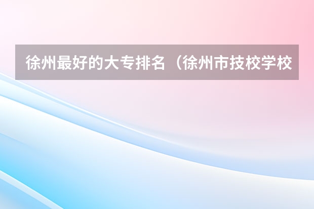 徐州最好的大专排名（徐州市技校学校排名）