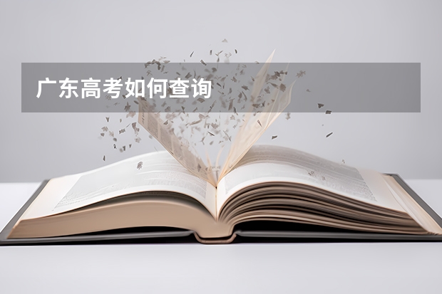 广东高考如何查询