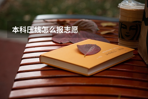 本科压线怎么报志愿