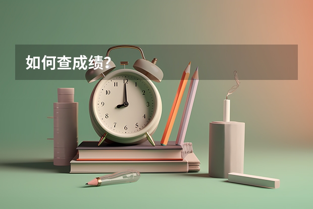 如何查成绩？