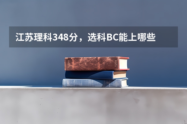 江苏理科348分，选科BC能上哪些本一大学(省内的