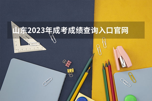 山东2023年成考成绩查询入口官网在哪 查分流程是什么？