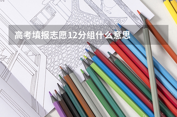 高考填报志愿12分组什么意思