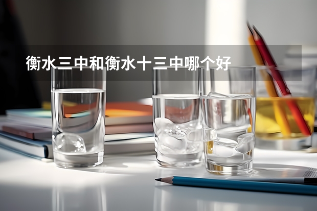 衡水三中和衡水十三中哪个好