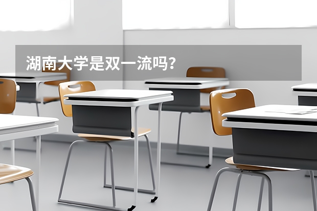 湖南大学是双一流吗？