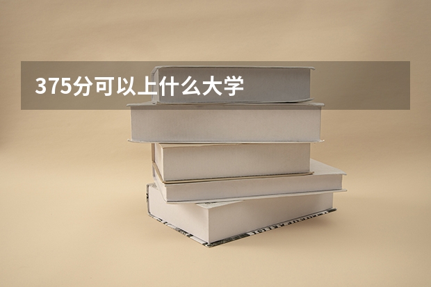 375分可以上什么大学