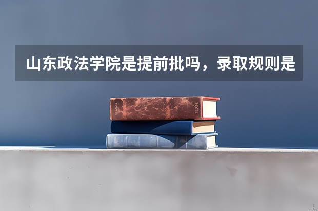 山东政法学院是提前批吗，录取规则是什么
