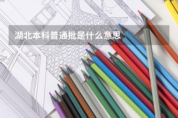 湖北本科普通批是什么意思