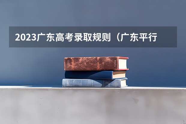 2023广东高考录取规则（广东平行志愿）