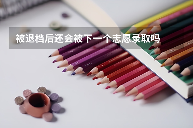被退档后还会被下一个志愿录取吗
