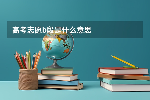 高考志愿b段是什么意思