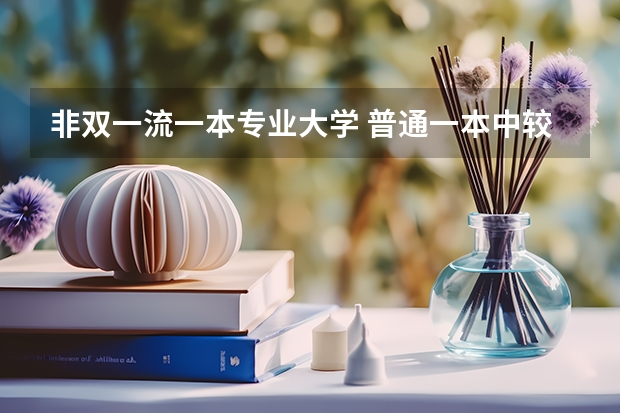 非双一流一本专业大学 普通一本中较好的大学