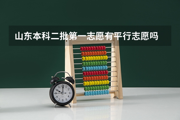 山东本科二批第一志愿有平行志愿吗