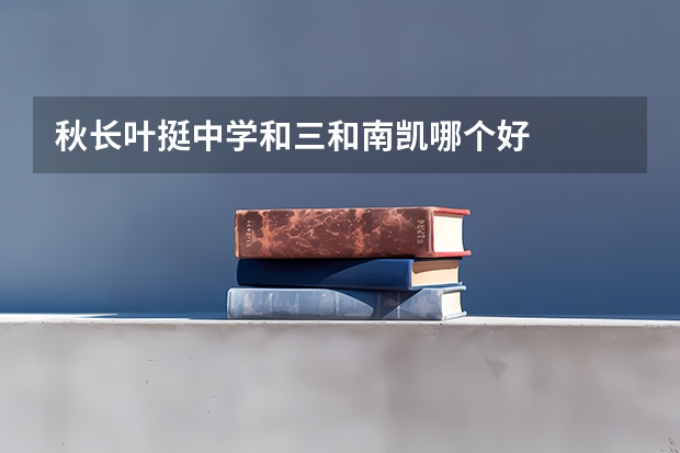 秋长叶挺中学和三和南凯哪个好