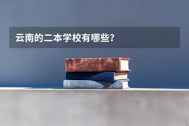 云南的二本学校有哪些？