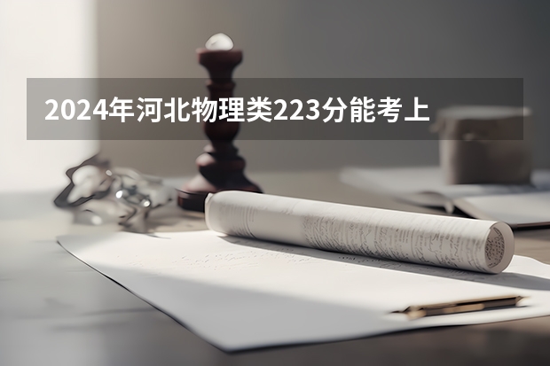2024年河北物理类223分能考上什么大学？