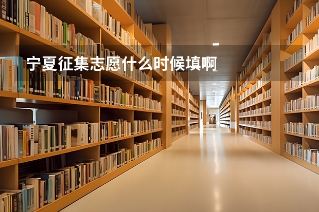 宁夏征集志愿什么时候填啊