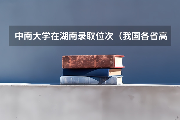 中南大学在湖南录取位次（我国各省高考录取率排名）
