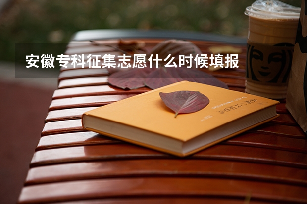 安徽专科征集志愿什么时候填报