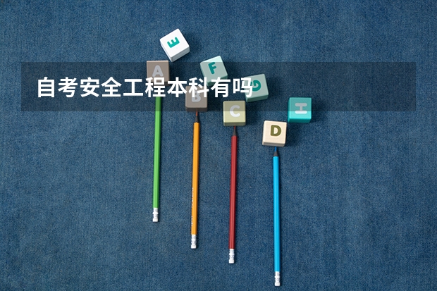 自考安全工程本科有吗