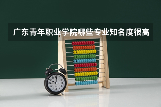广东青年职业学院哪些专业知名度很高？