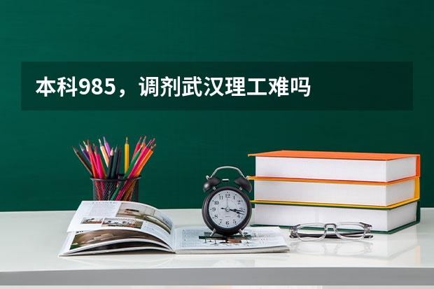 本科985，调剂武汉理工难吗