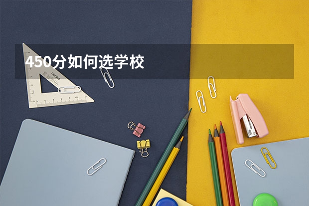 450分如何选学校