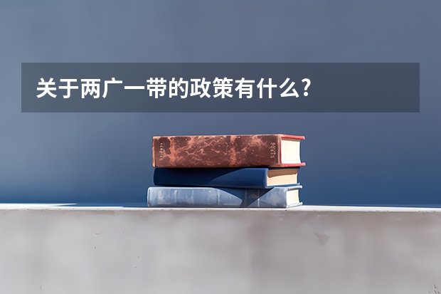 关于两广一带的政策有什么?
